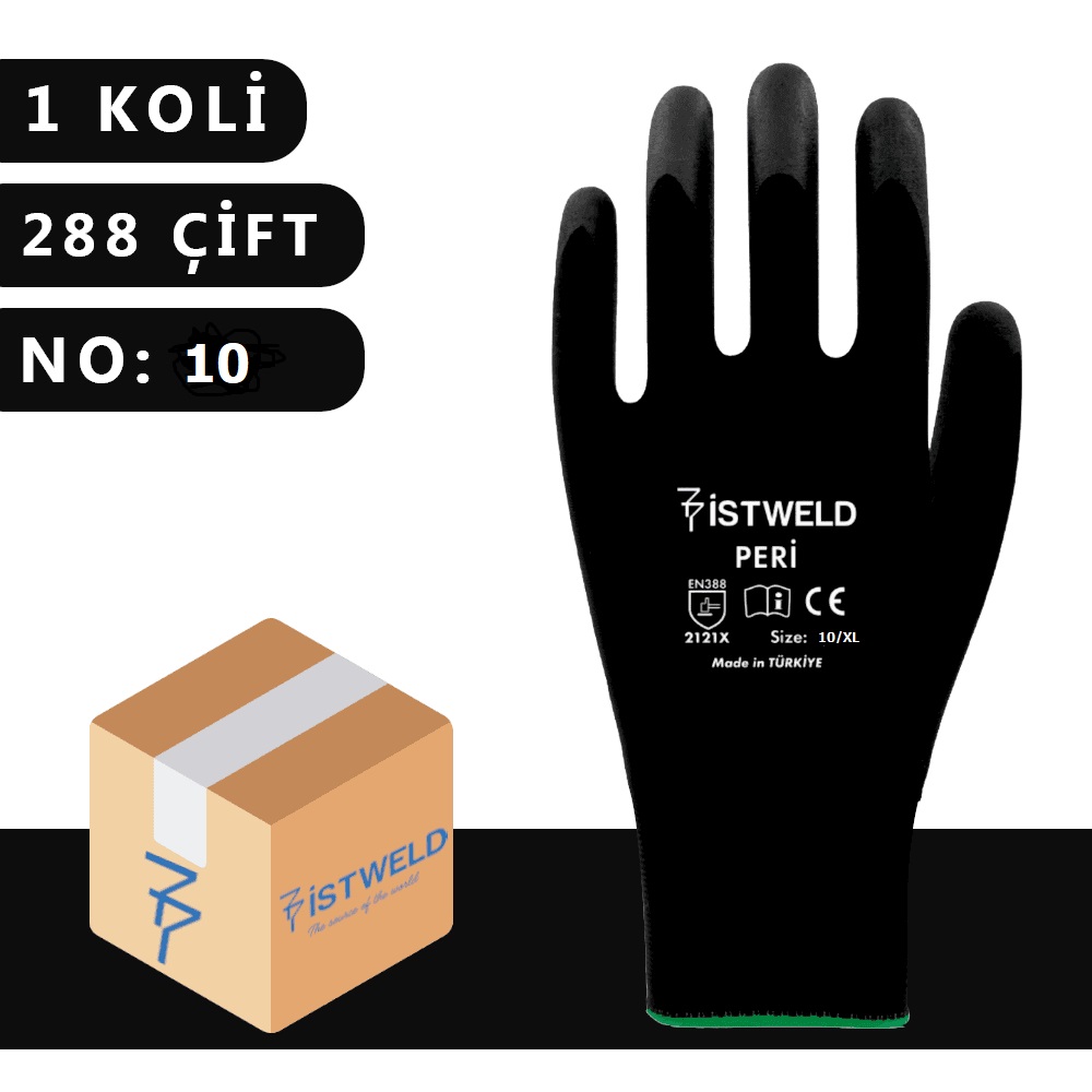 İSTWELD POLİÜRETAN ELDİVEN PERİ SİYAH NO:10